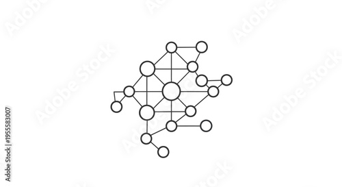 Abstract illustration of a network diagram showcasing connections and relationships no commas at