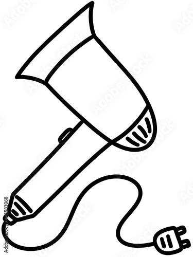 Cute Cartoon Hair  Dryer - Outline