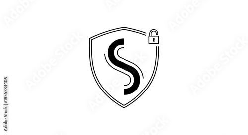 Minimalist Shield Icon Representing Security, Protection, and Assurance for Digital Safety