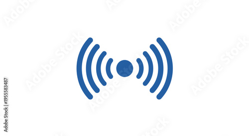 Wireless connectivity icon featuring concentric arcs signaling a digital network connection