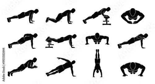 腕立て伏せのシルエット