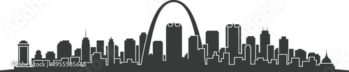 St. Louis skyline, featuring the iconic Gateway Arch. 