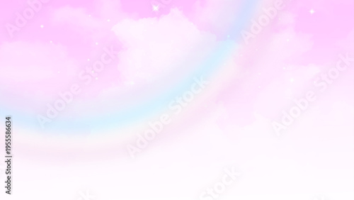 White cloud on pink sky background. 