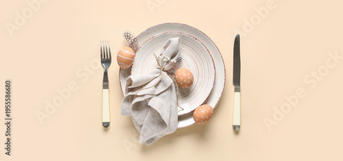 Beautiful table setting wit...