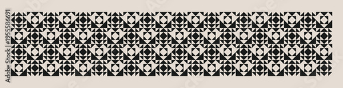 Black and white geometric pattern vector background for banners, textiles and interior design.