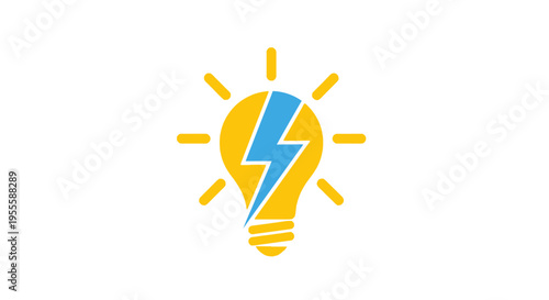 Conceptual illustration representing electric power with innovative ideas and creative thinking