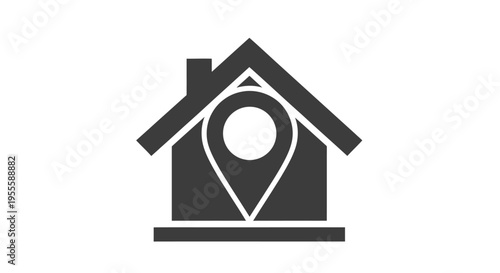Home location icon showing the marker within a house shape indicating a precise address