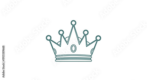Simple illustration of a crown, symbolizing royalty and achievement on a white background