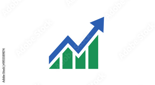 Free Download Graphic illustration of a rising financial graph indicating growth and positive development - GFXLoad