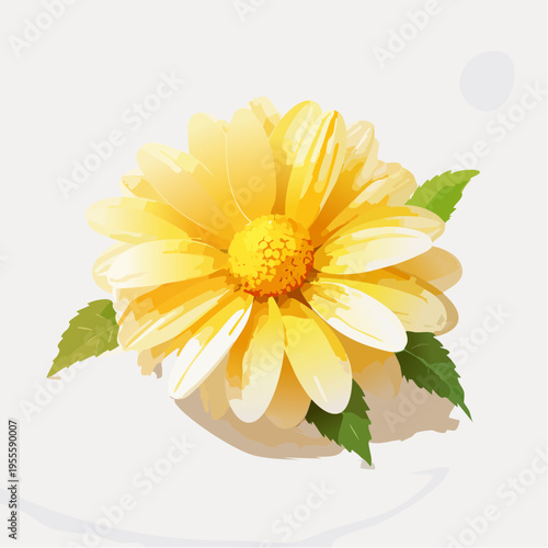 Sanfte gelbe Margerite