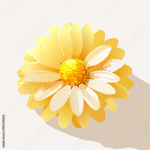 Sanfte gelbe Margerite