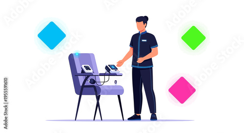 Medical Professional With Diagnostic Equipment, Healthcare Technology, Patient Care