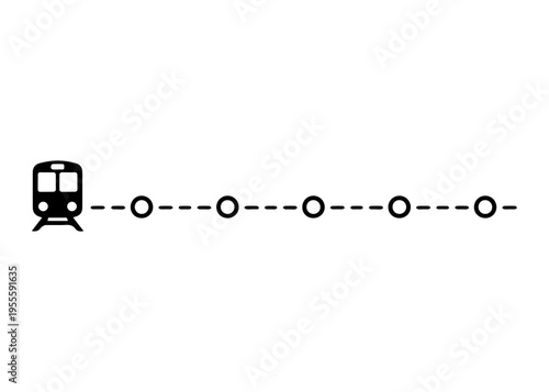 train route line icon vector
Vector line icon on a white background