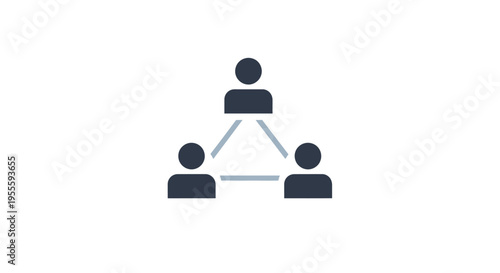 Graphic illustration of teamwork, depicting a collaborative network, unity and people connections