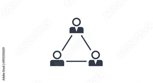 Icon depicting teamwork and connection, perfect for collaboration and business concepts