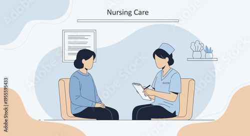 Nurse Caring Patient, Medical Consultation, Healthcare Service, Doctor Visit, Health Checkup