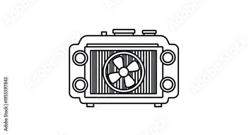 Car Radiator Cooling System Component.