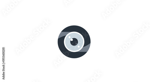 Graphic eye-shaped emblem representing vision, observation, and digital visual concepts