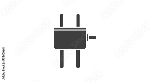 Illustration of a universal power adapter on a plain white backdrop background