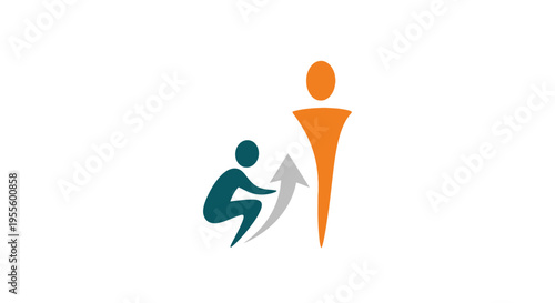 Abstract illustration symbolizing mentorship, growth, and team collaboration for success