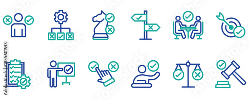 Business Process Workflow and Corporate Strategy Icon Collection