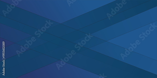 Dark blue gradient background with diagonal blue line pattern. Vector horizontal template for digital lux business banner,