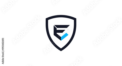 Free Download Abstract Shield Logo Design With the Letter E, Minimalist Icon, Modern, Clean, Elegant - GFXLoad
