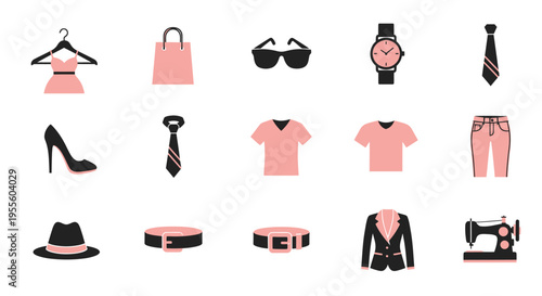 Fashion icons for stylish designs and modern looks