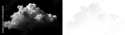 Canvastavla White clouds drift across a clear sky during the daytime in a serene atmosphere