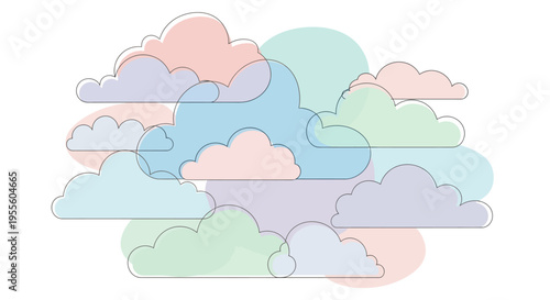 Colorful clouds in the sky.