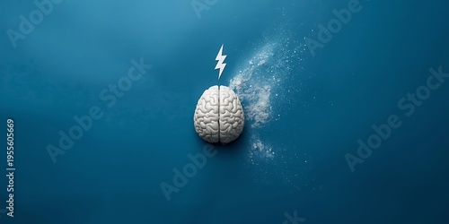 a brain with a lightning bolt coming out of it