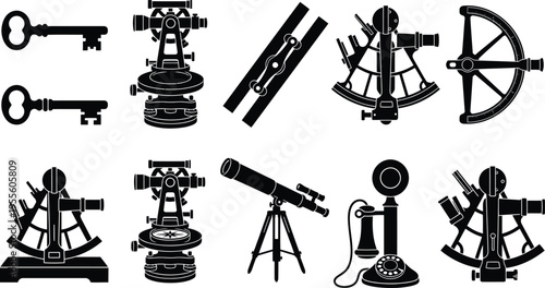 Collection of various black silhouettes