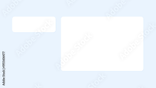 淡いブルーの左小パネルと右大パネルのシンプル背景素材