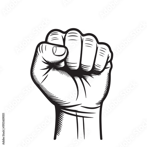 fist punching vector