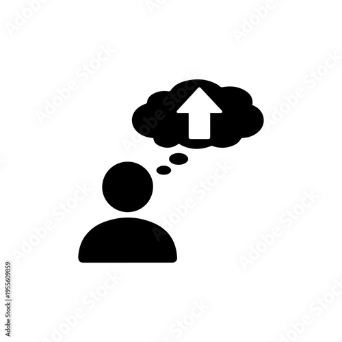 man and cloud with arrow up line icon vector
Vector line icon on a white background