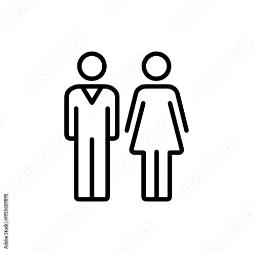 man and woman line icon vector
Vector line icon on a white background