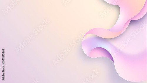 Abstract Fluid Gradient Background with Soft Pastel Waves and Elegant Minimal Style