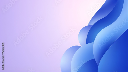 Modern Abstract Gradient Background with Soft Blue Shapes and Minimal Clean Design