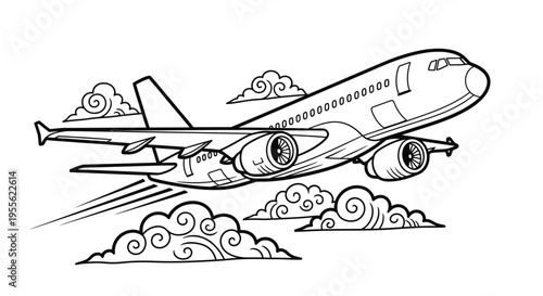 vector illustration of airplane