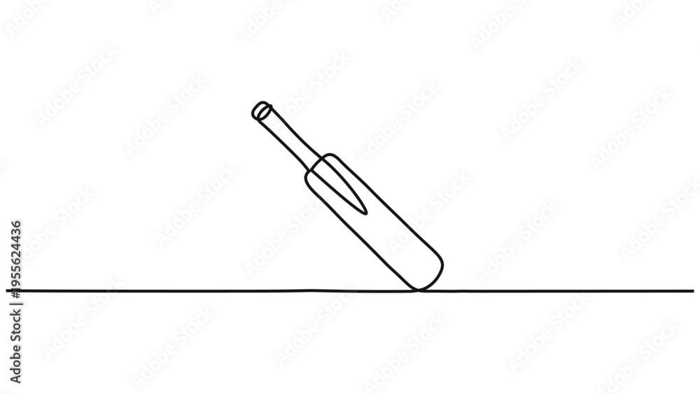 Obraz premium A pencil lying on its side next to a horizontal line on a plain background