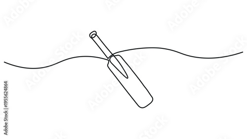 A paperclip attached to a wavy line resembling a piece of string or thread.
