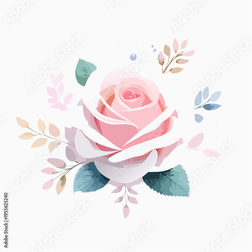 Zarte roséfarbene Rose