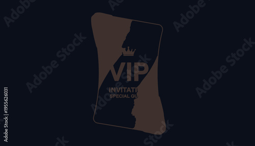 VIP invitation card with crown logo.
