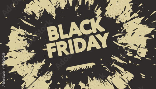 Black Friday sale shopping discount banner.