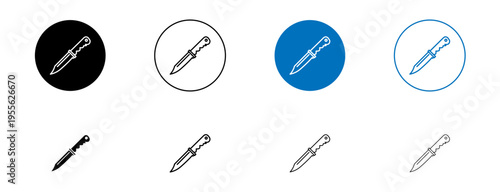 knife icons set. vector illustration