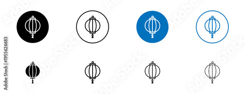 Lantern icons set. vector illustration