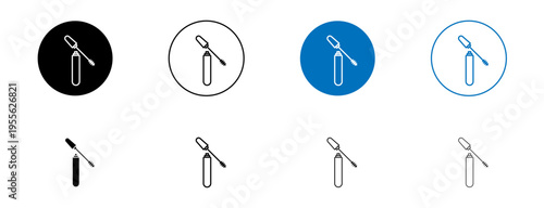 Mascara brush icons set. vector illustration