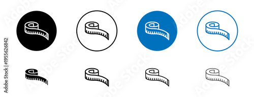 Measuring tape icons set. vector illustration