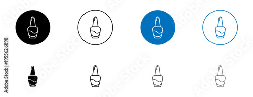 Nail polish icons set. vector illustration