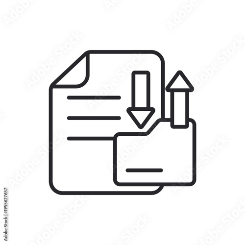 transfer icons outline and Flat Style,transparent background